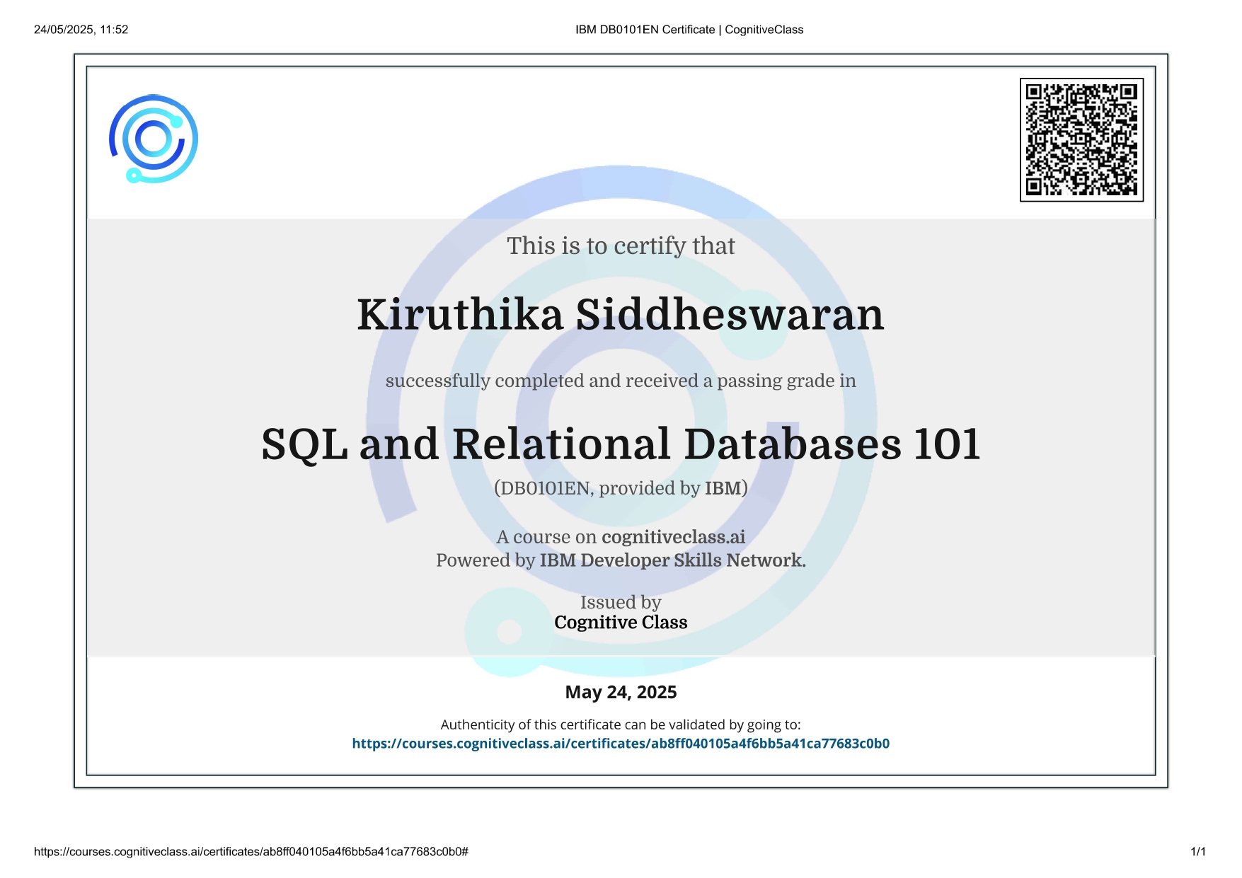 Personal Portfolio - Kiruthika